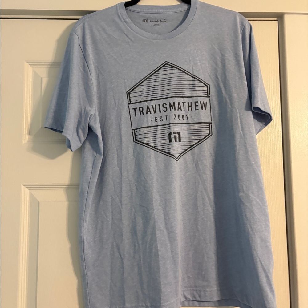 Travis Mathew Sky Blue Graphic Tee
